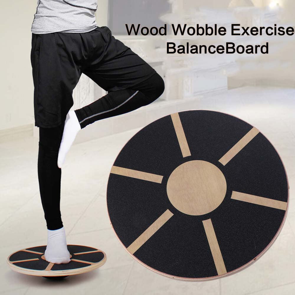 Balance Board Wobble - Planche d'équilibre ronde en bois antidérapante
