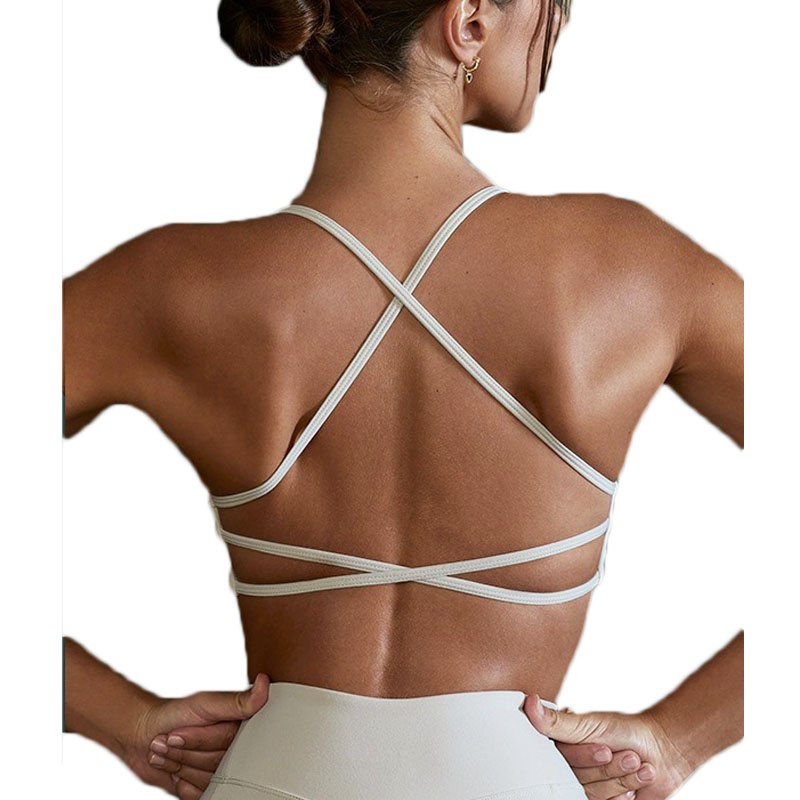 Pilate Yoga Workout - Aiithuug soutien-gorge de Yoga dos croisé