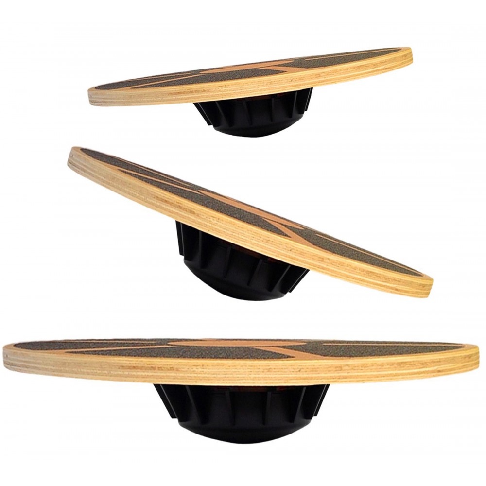 Balance Board Wobble - Planche d'équilibre en bois antidérapante 40