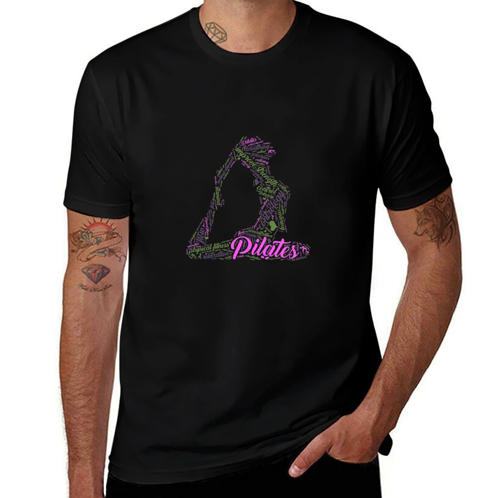 T-shirt classique basique déco - Pilates Yoga Classes avis et prix