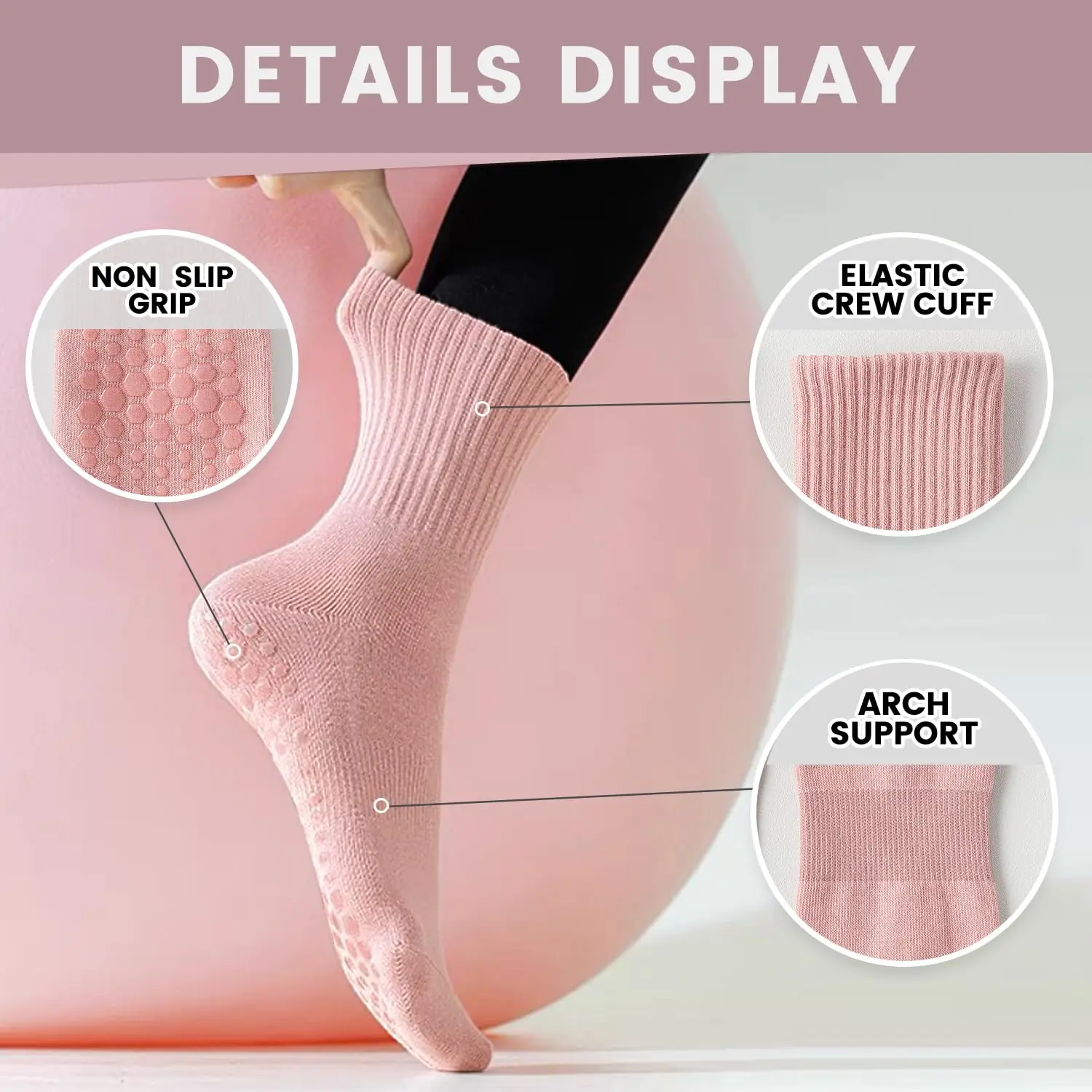 4 paires de chaussettes de yog - Pilates & Yoga With Harna avis et prix