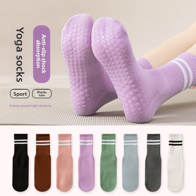 Chaussettes hautes à double ra - Pilate Yoga Workout avis et prix