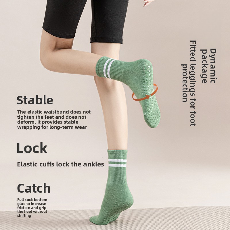 Chaussettes hautes à double ra - Pilate Yoga Workout avis et prix