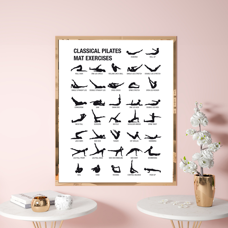 Affiche de tableau d'entraînem - Pilate Yoga Workout avis et prix